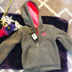Girl Nike fleece jacket with Sherpa lining size 6